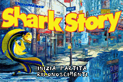 Shark Tale title screen for GameBoy Advance